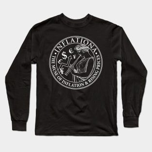 Inflationa, the Muse of Inflation and Rising Prices Long Sleeve T-Shirt